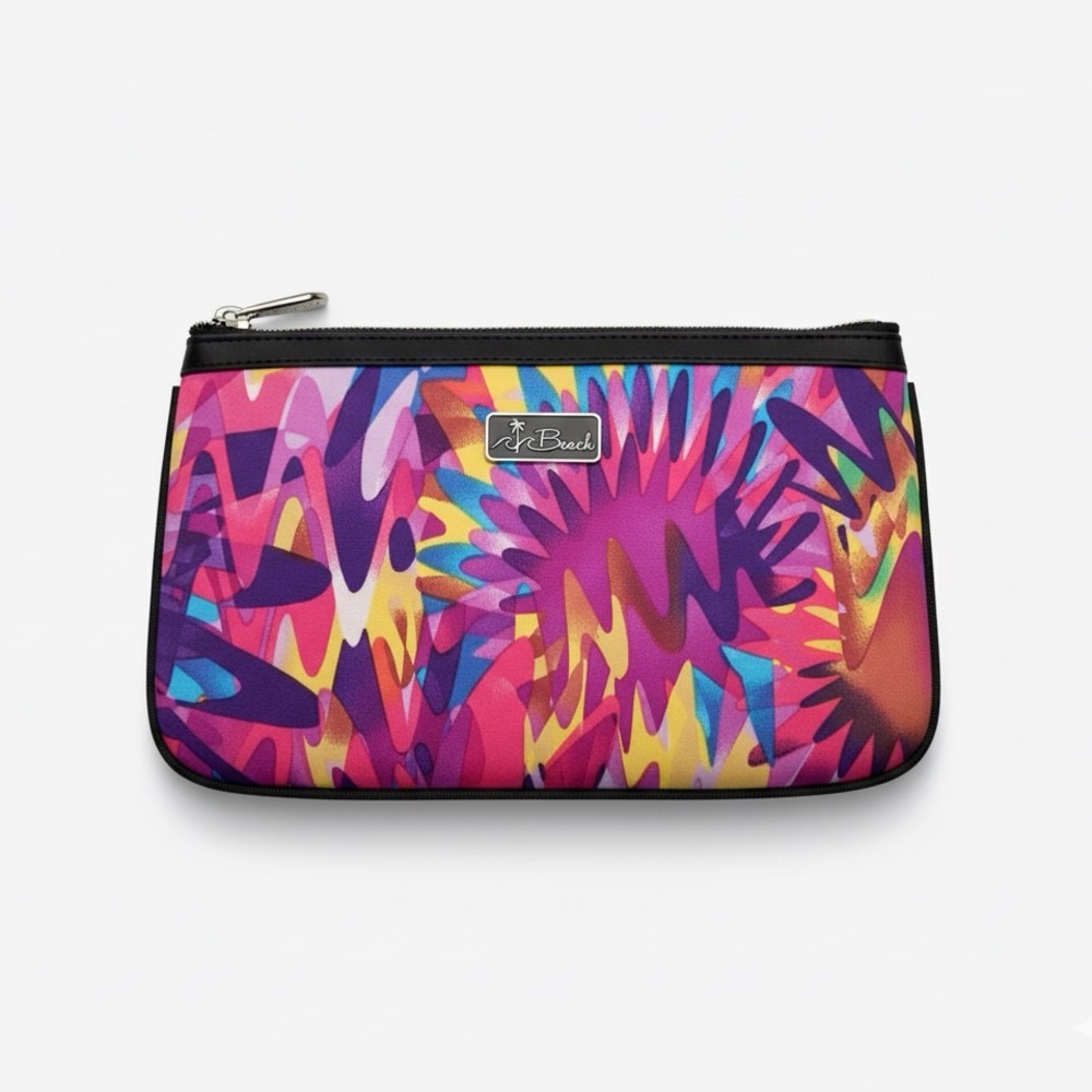 BEACH 🌊Carmel Beach Large Cosmetic Case in Groovy Sunburst